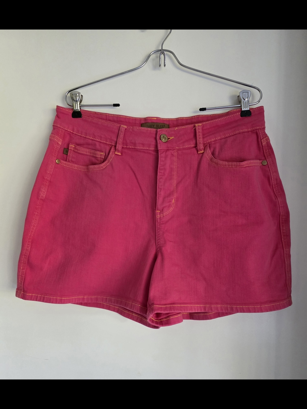Judy Blue Hot Pink Denim Shorts - Classic Five-Pocket 1xl